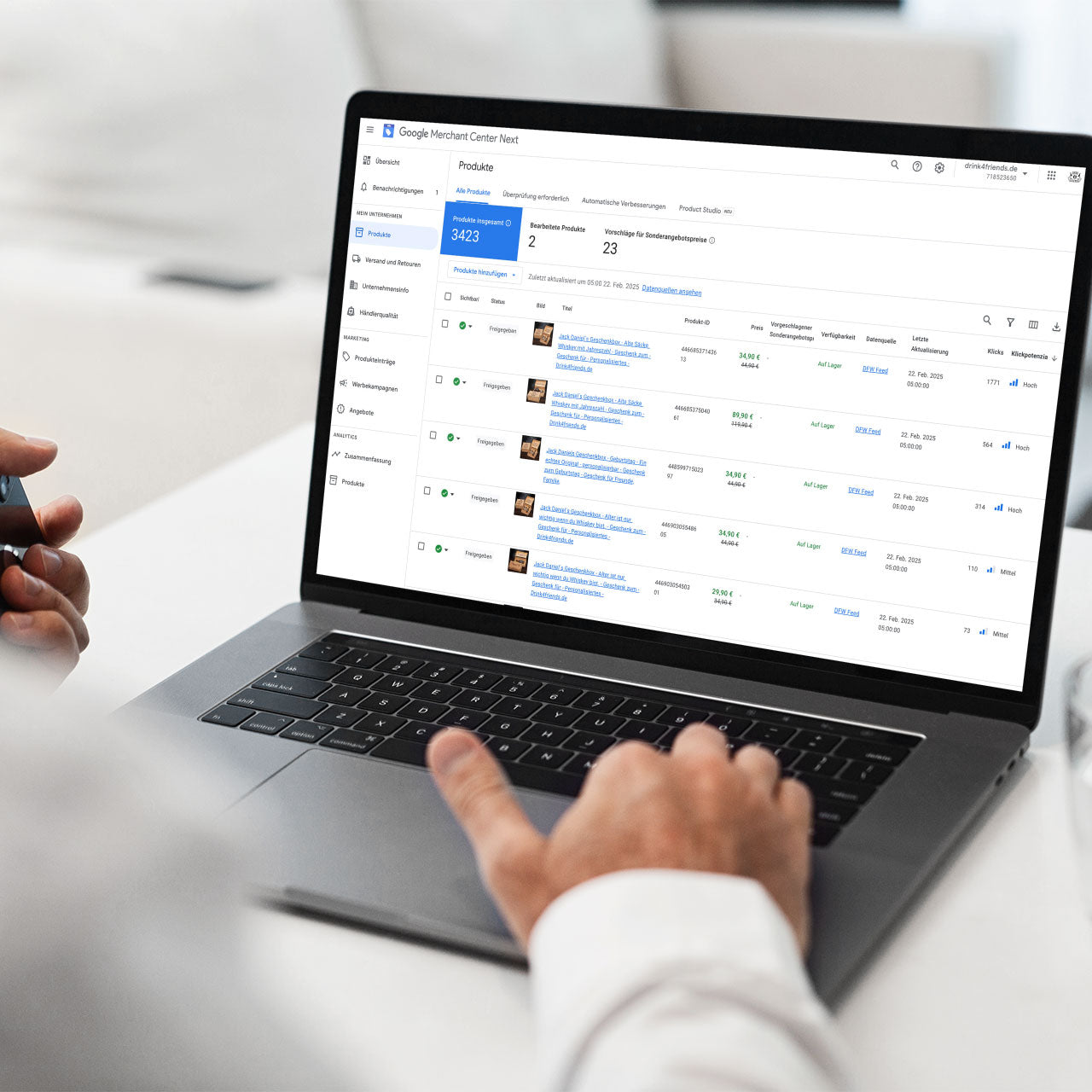 Datenfeed Google Merchant Center für Shopify